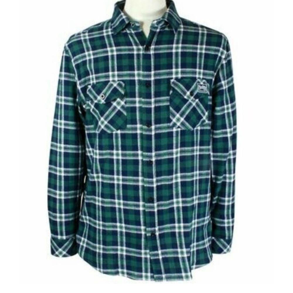 Ancorage Expiditon Brand Heavyweight Fleece Shirt Sherpa Green Mens Size L - Picture 1 of 9